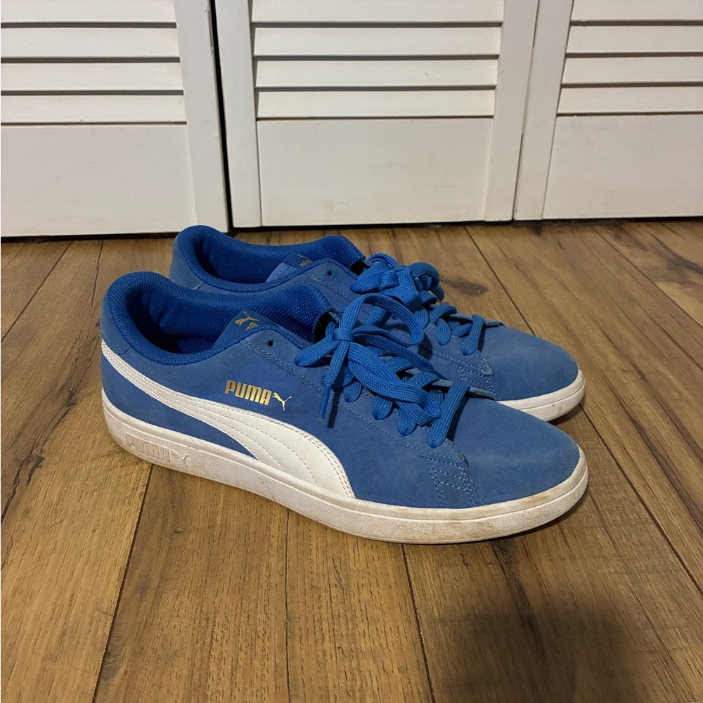 Puma Blue and White Sneakers